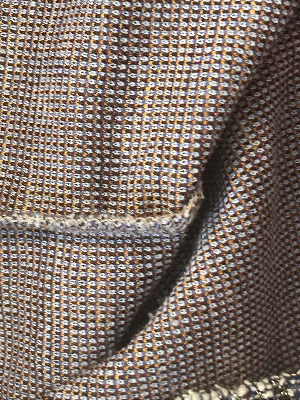 Textured Tweed Pencil Skirt in Gray and Cream for fall and winter wear - Picture 8 of 11
